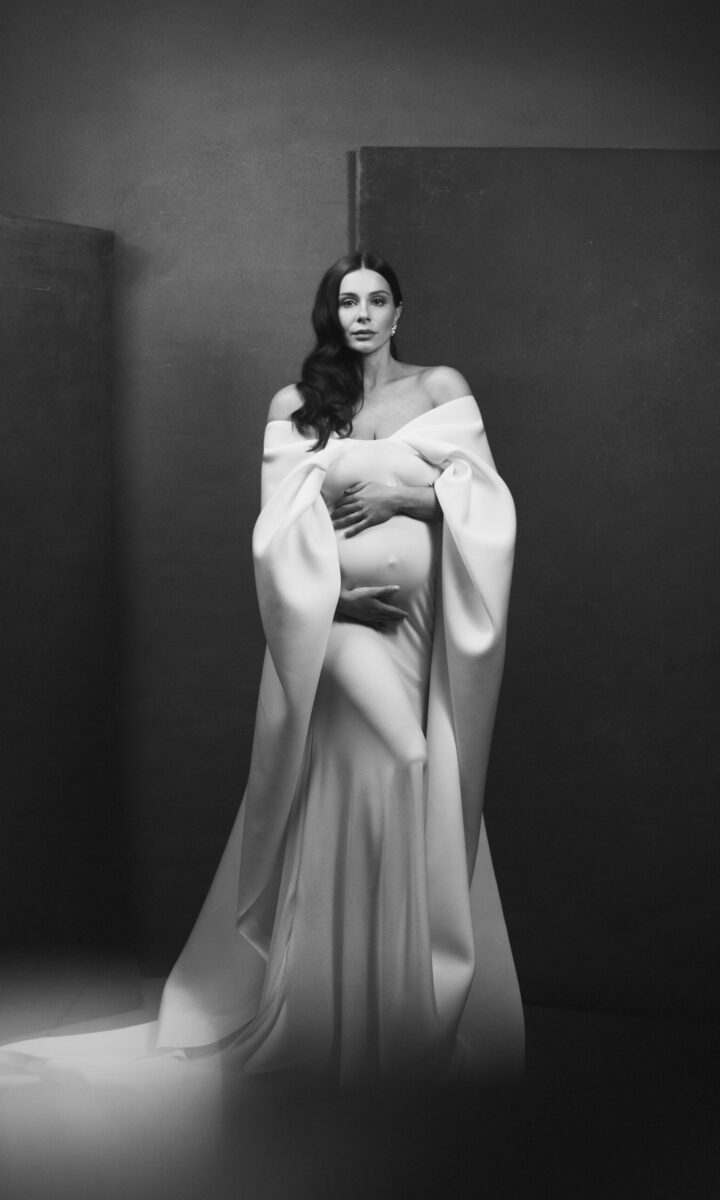sartoria partenopea abito maternity veronika Laura fazzi Roma Napoli sartoriale fashion glamour abito bianco